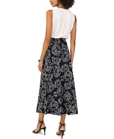 Vince Camuto Women's Embroidered-Floral Bias Midi Skirt