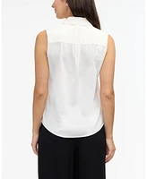 Ellen Tracy Women's Sleeveless Shirt with Bead Detail