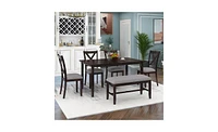 Slickblue 6-Piece Kitchen Dining Table Set for Stylish and Functional Mealtime Gatherings