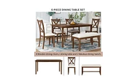 Slickblue 6-Piece Kitchen Dining Table Set for Stylish and Functional Mealtime Gatherings