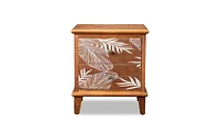 Slickblue 2 Drawer Wood Nightstand Bohemian Side Table