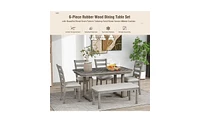 Slickblue 6-Piece Dining Table Set for Elegant and Functional Family Meals