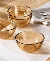 Oake Sunstone Glass Cereal Bowls, Set of 4, Exclusively at Macy's