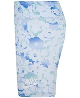 Nike Little Girls Flow-Ral Floral Print Biker Shorts