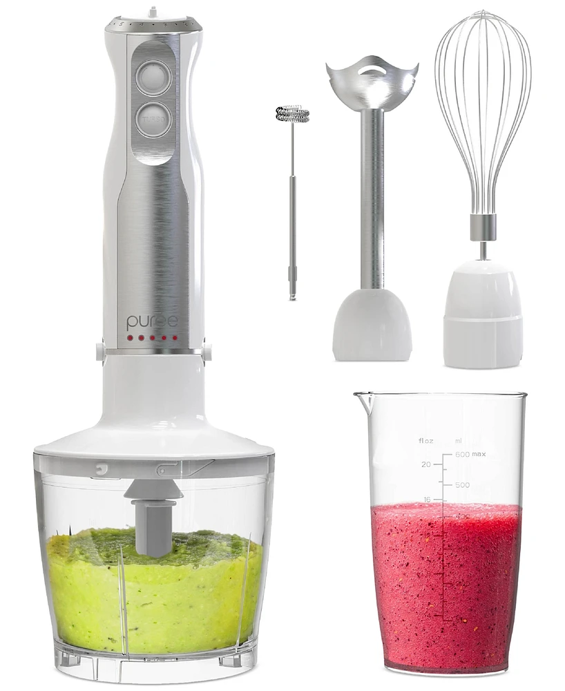 Tzumi Puree Stainless Steel Blade 6-Pc. Immersion Blender Set