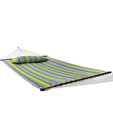 Sorbus Double Hammock With Stand - Quilted Fabric