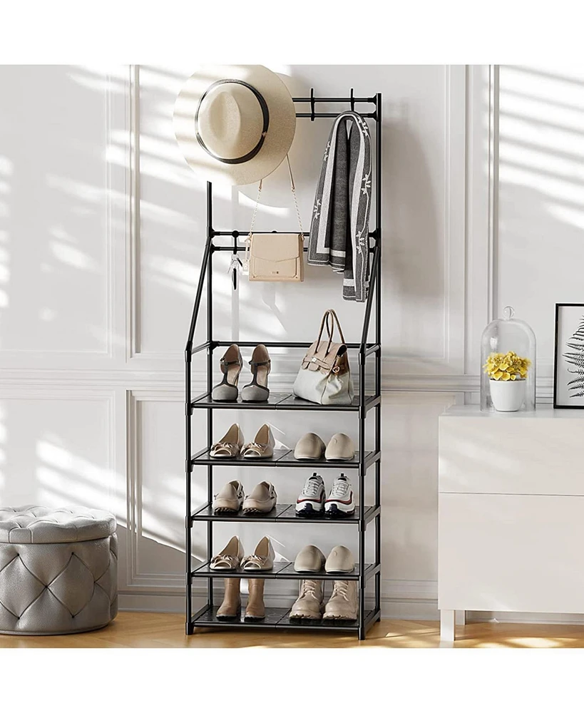 Slickblue 5-Layer Shoe Rack for Organized and Space-Saving Footwear Storage