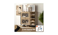 Slickblue Stylish Entryway Shoe Cabinet for Organized Storage and Space Saving