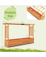 Slickblue Elevated Garden Bed for Easy Gardening and Enhanced Plant Growth with Durable Construction