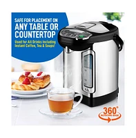 NutriChef 4L Digital Hot Water Dispenser, Instant Boiler & Auto Dispense, Stainless Steel