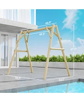 Outsunny 660lbs Porch Swing Frame, Swing Chair Sd Only for Diy Painting