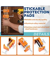 Xdovet Cabinet Clamps Face Frame Cabinet Clamps for Cabinets Installation Easy to Operate and Accurate Positioning Complimentary a Drill Orange-2Pack