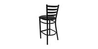 Slickblue Metal Bar Stool with Ladder-Back Design for Home Use