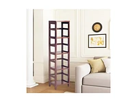 Slickblue Narrow 4-Shelf Contemporary Shelving Unit for Stylish Storage and Organization