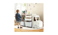 Slickblue Fun Truck-Shaped Organizer for Kids' Room Storage and Playroom Organization