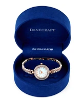 Danecraft Women's 18K Fine Rosegold Plated Analog Watch