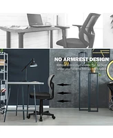 Gouun Armless Computer Chair Height-Adjustable with Breathable Mesh for Home Office
