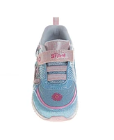 Disney Toddler and Little Girls Stitch Angel Hook Loop Pull Tab Light Up Fashion Sneakers