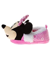 Disney Toddler and Little Girls Minnie Mouse Dual Sizes Slippers