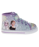 Disney Toddler and Little Girls Frozen Anna Elsa High Top Sneakers