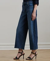 Lauren Ralph Women's High-Rise Wide-Leg Cropped Jeans