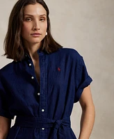 Polo Ralph Lauren Women's Linen Short-Sleeve Shirtdress