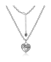 Juicy Couture Silver-Tone Heart Pendant Necklace