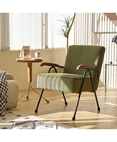 Lovmor Modern Accent Chair High Back, Living Room Chairs with Metal Legs and Soft Padded