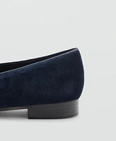 Mango Women's Slip-On Velvet Loafers