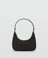 Mango Women's Printed Logo Shoulder Bag