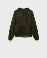 Mango Women's Openwork Knit Sweater