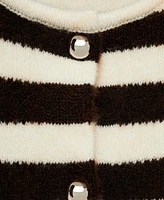 Mango Women's Buttons Detail Striped Cardigan