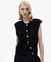 Mango Women's Buttons Detail Knitted Vest