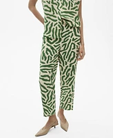 Mango Women's Printed Straight Pants