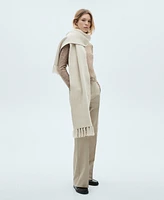 Mango Women's Mid-Rise Flared Pants