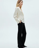 Mango Women's Wide Leg Suit Pants