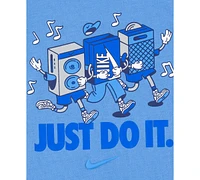 Nike Toddler and Little Boys Music Just Do It Graphic Crewneck T-Shirt