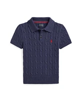 Polo Ralph Lauren Toddler and Little Boys Cable-Knit Polo-Collar Sweater