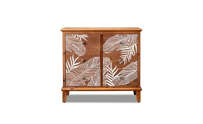 Slickblue Fch Brown Mdf Veneer + Solid Wood Frame 804073cm 6-Drawer Chest Bohemia