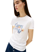 Tommy Jeans Women's Cotton Slim Fit Butterfly Graphic Tee