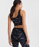 Id Ideology Women's Camo Compression Cropped Tank Top, Exclusively at Macy's