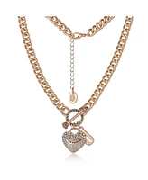 Juicy Couture Gold-Tone Heart and Logo Toggle Charm Necklace