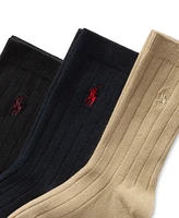 Polo Ralph Lauren Toddler Boys Wide Rib Slack Socks, 3-Pack