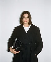 Mango Women's Belted Woolen Coat