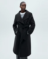 Mango Women's Belted Woolen Coat