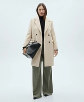 Mango Women's Double-Breasted Wool Coat