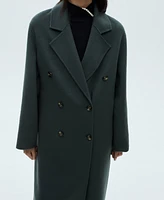 Mango Women's Handmade Oversized Wool Coat