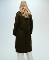 Mango Women's Belt Handmade Coat