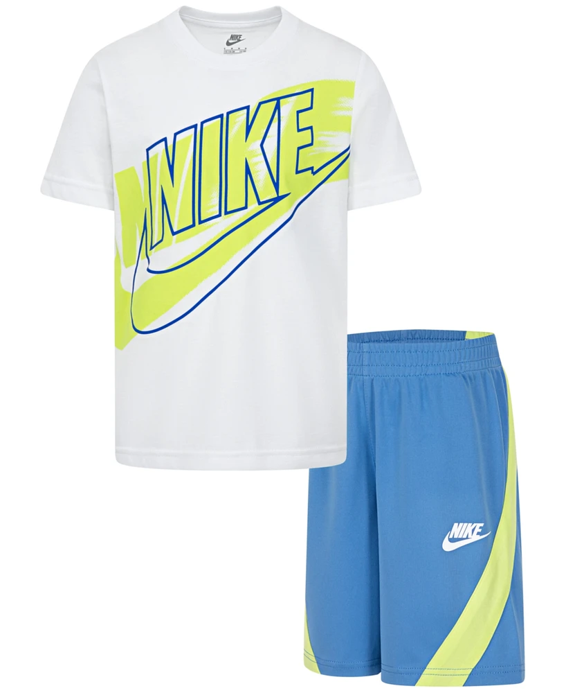 Nike Sportswear Little Boys "On The Move" Logo T-Shirt & Shorts Set