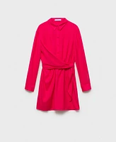 Mango Women's Knot Detail Shirt Dress